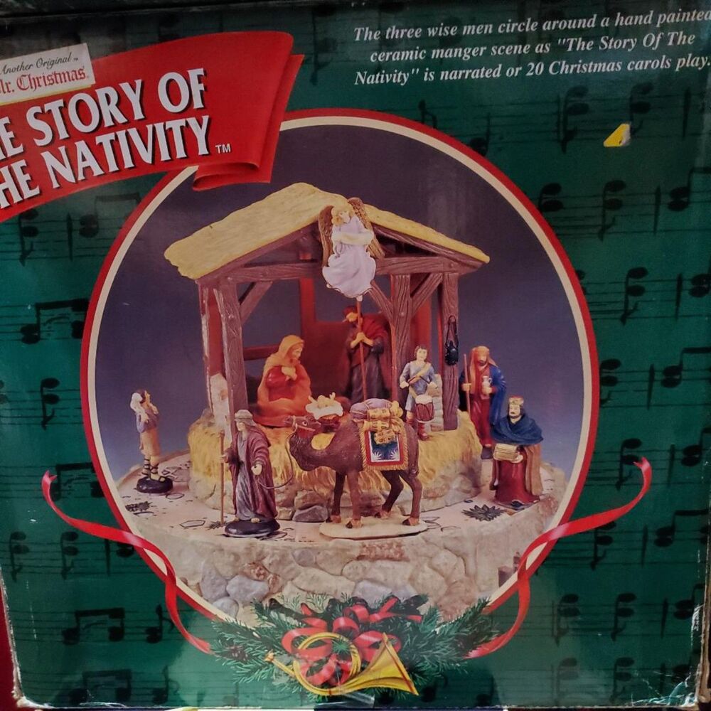 Mr. Christmas The Story of The Nativity Narrated/Music Manger Scene PLEASE READ